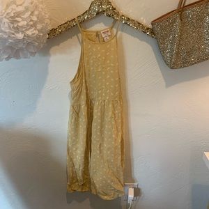 yellow high low dress